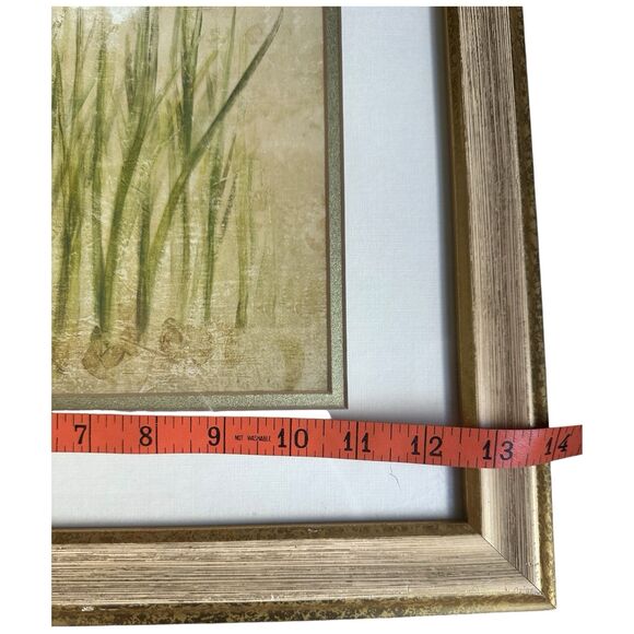 Framed Botanical Wall Art Prints Set of 2 Gold Wood Frame Neutral Floral Vintage - Picture 9 of 15